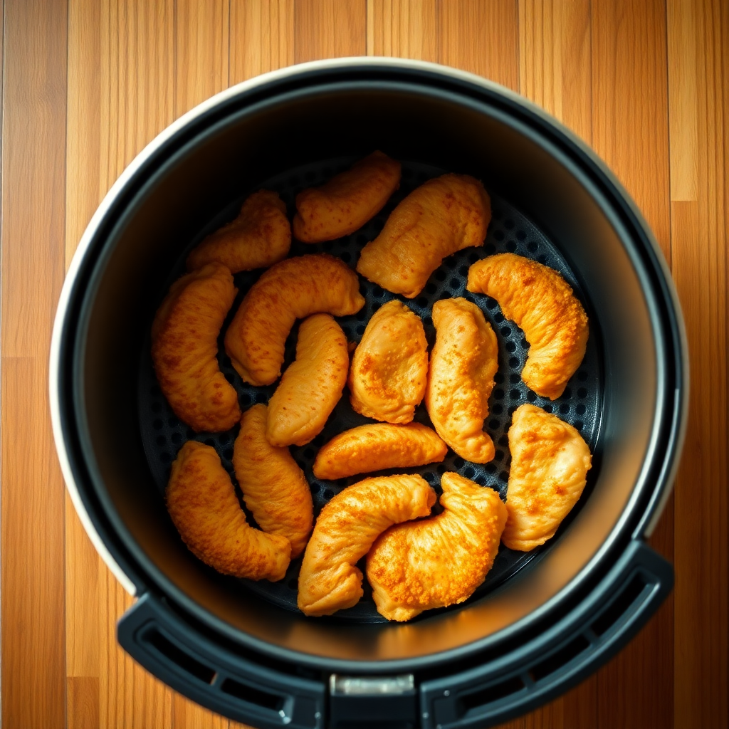 Protein being prepared in bowls