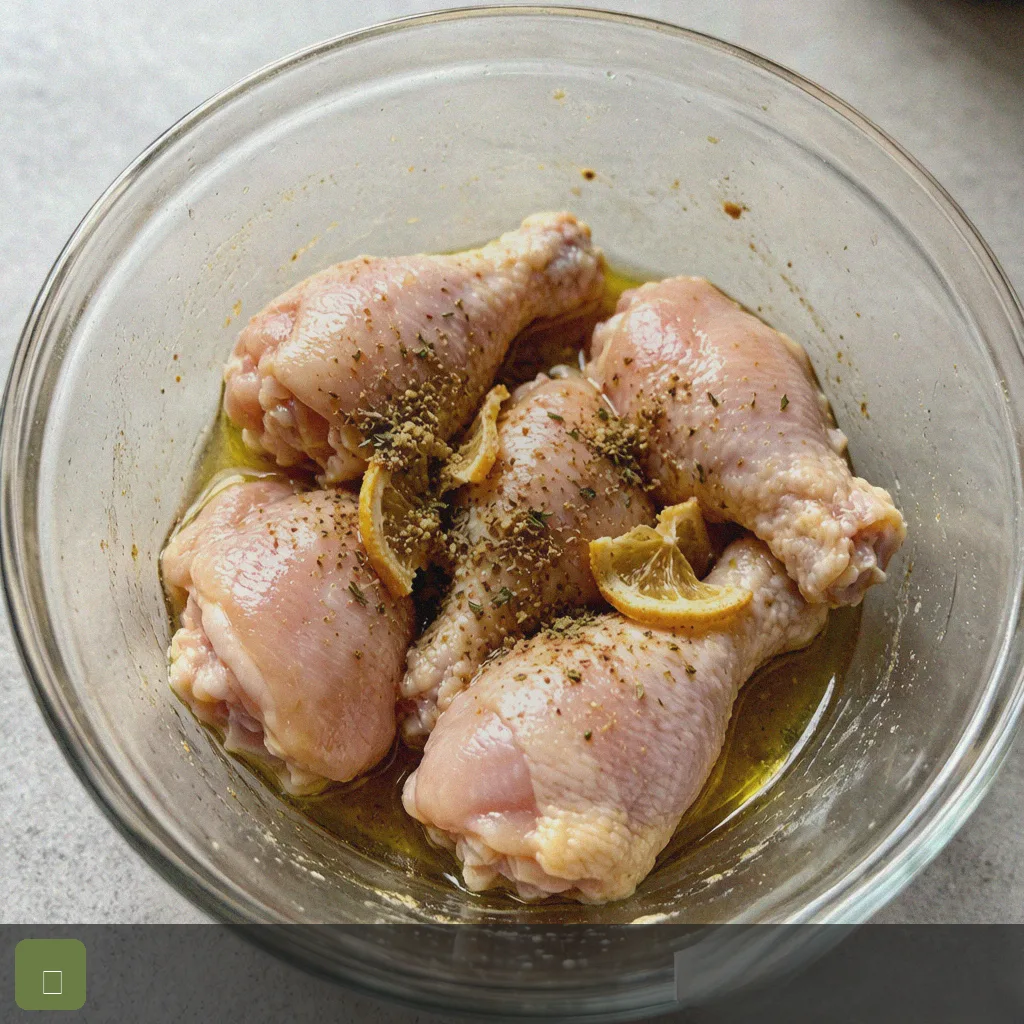 Air fryer 15 minute dinner step 2: toss chicken in olive oil and herbs