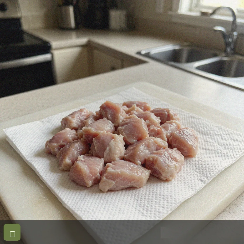 Air fryer 5 ingredient recipes step 1: cube chicken thighs
