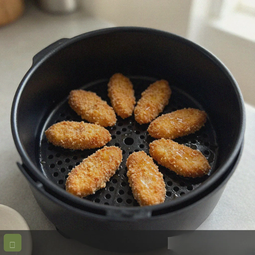 Air fryer chicken nuggets step 3: arrange nuggets in basket