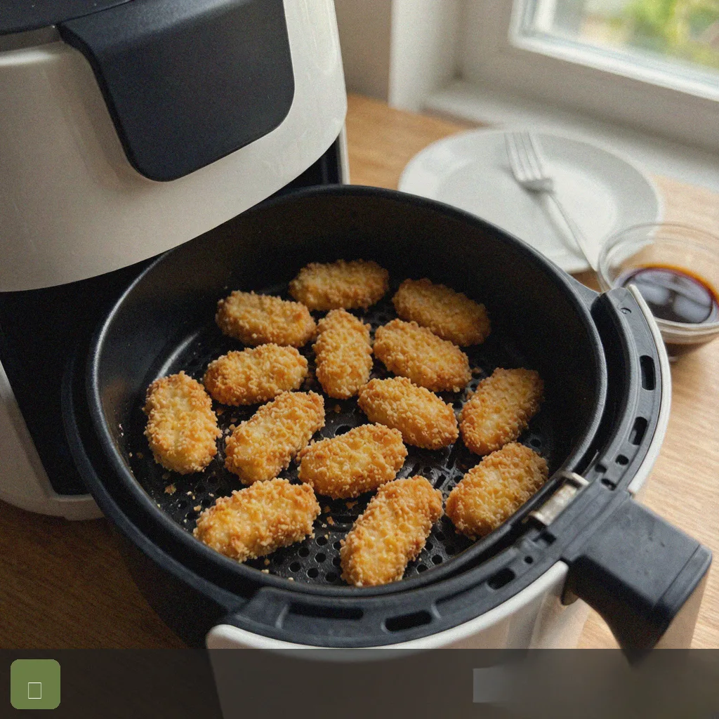Air fryer chicken nuggets step 4: air fry nuggets