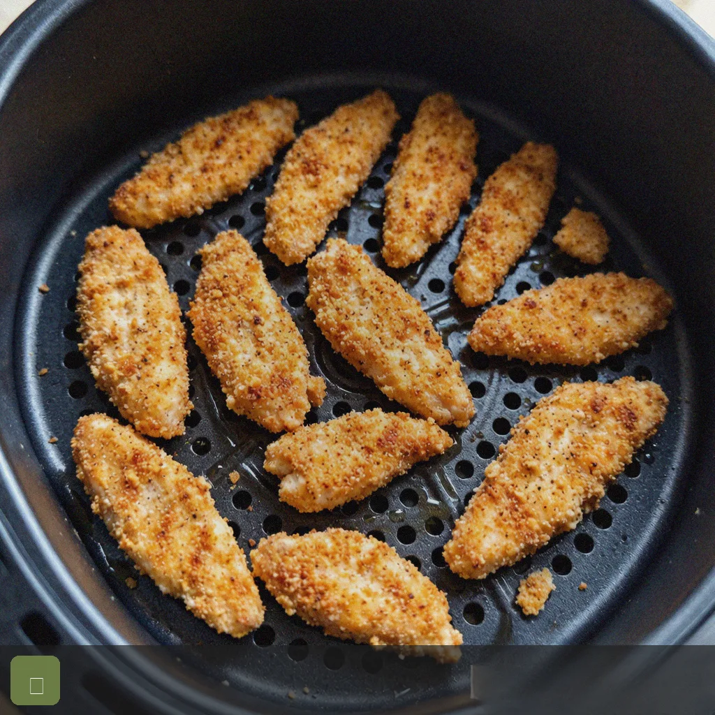 Air fryer chicken tenders step 3: place tenders in basket