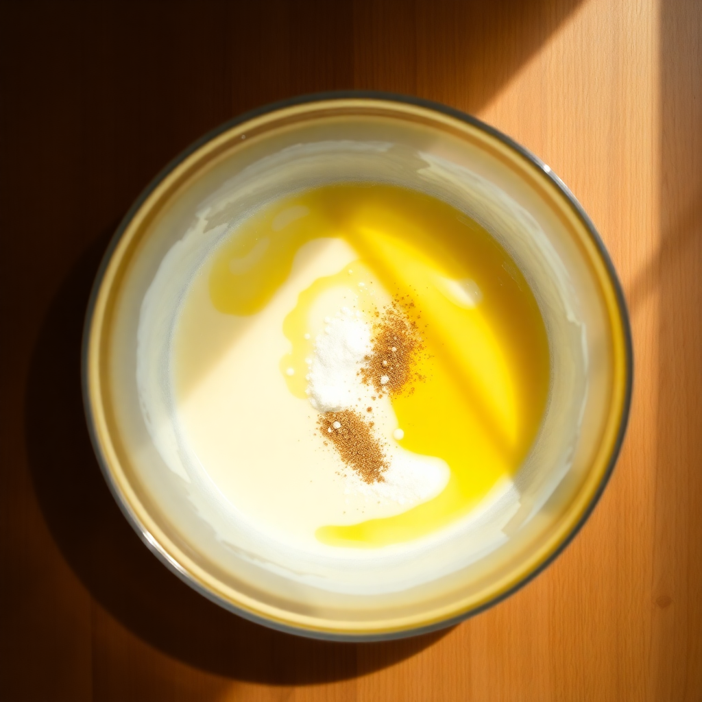 Egg mixture in molds