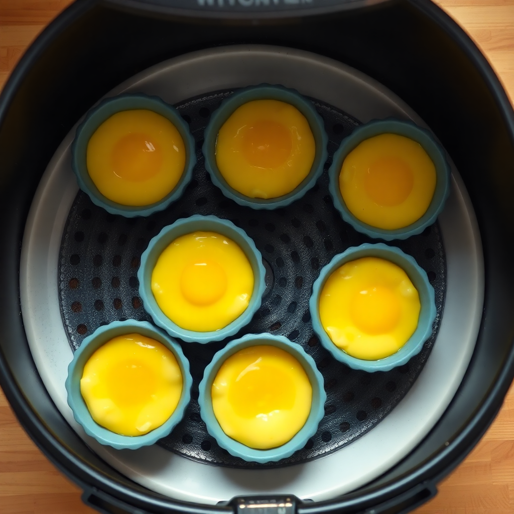 Egg muffins cooking