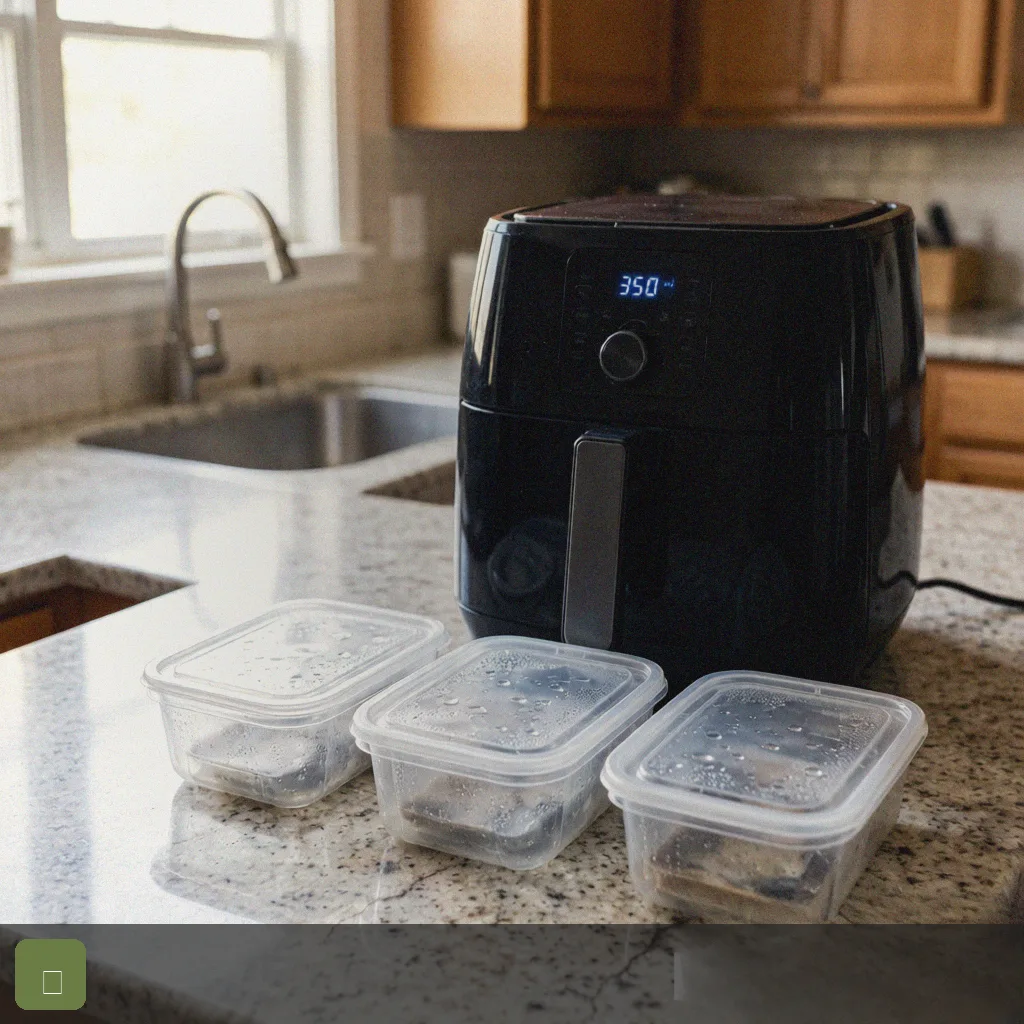 Air fryer meal prep step 1: preheat and plan batches