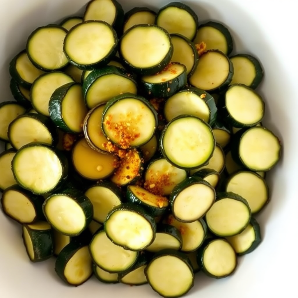 Zucchini in air fryer basket