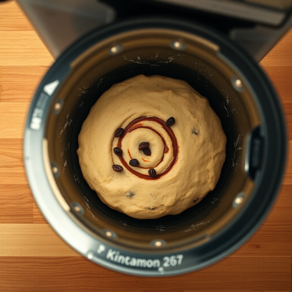 Bread machine cinnamon raisin bread step 4: bread machine display showing sweet bread setting, 3-hour cycle started
