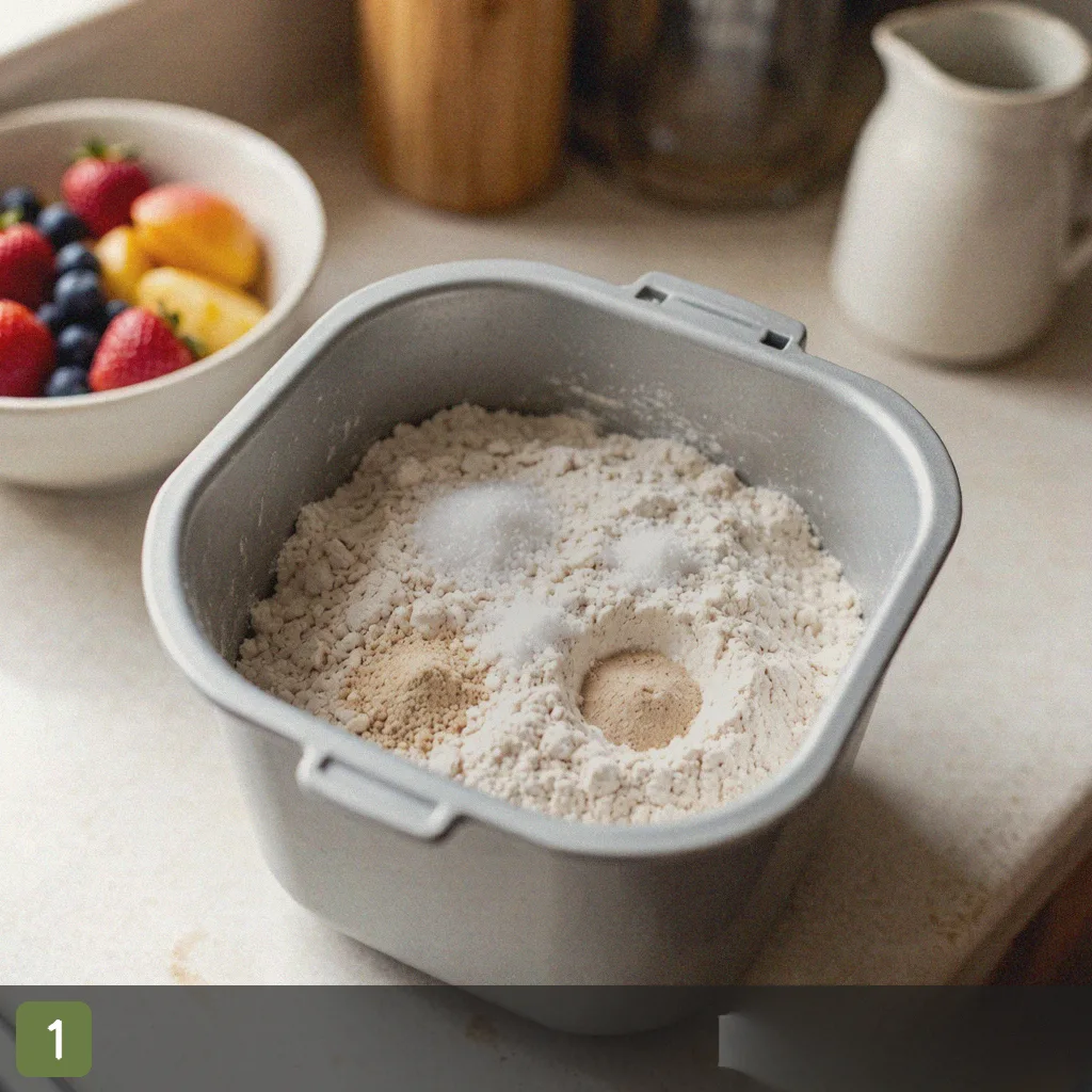 bread machine gluten free bread step 1: measure rice flour and ingredients