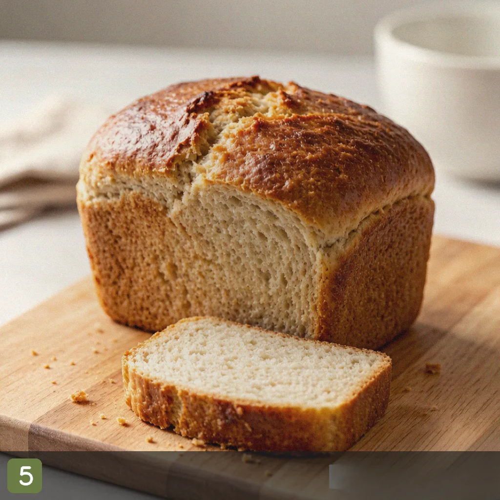 bread machine gluten free bread step 5: cooled gluten free loaf on rack