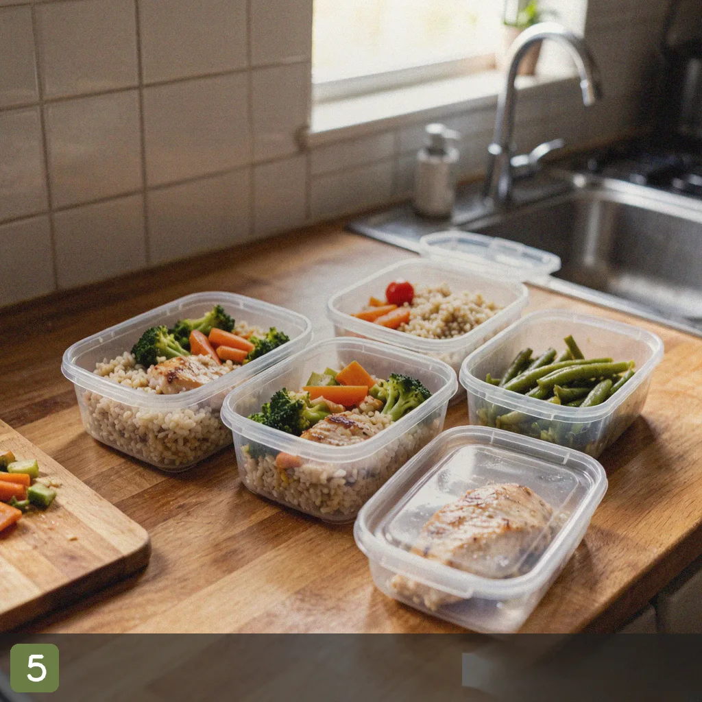 Budget meal prep step 5: portion into containers
