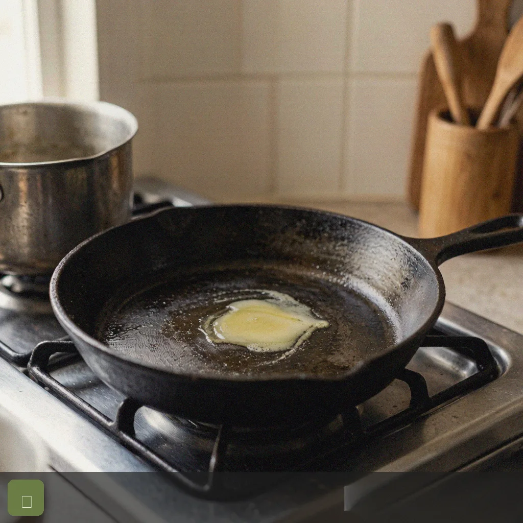 Easy quesadilla recipe step 2: heat skillet with butter
