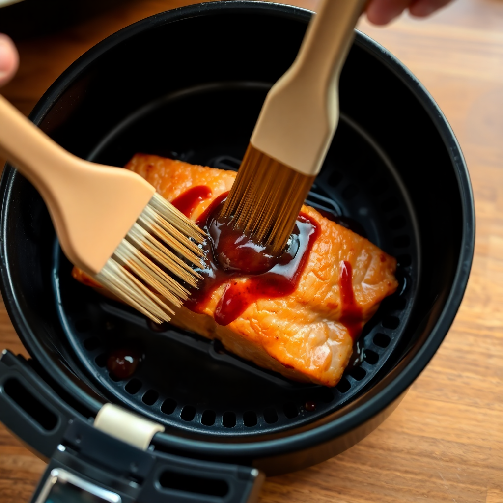 Easy teriyaki sauce step 4: teriyaki sauce being poured over browning chicken, simmering and thickening to a glossy finish Teriyaki sauce being poured over chicken