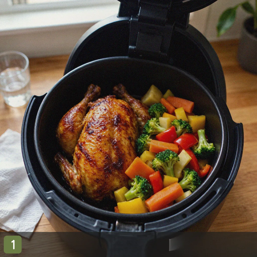 Healthy air fryer recipes step 1: slice chicken breast thin