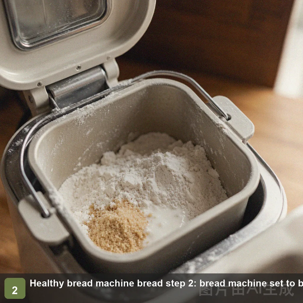 Healthy bread machine bread step 2: bread machine set to basic cycle, medium crust Healthy bread machine bread step 2: bread machine set to basic cycle, medium crust
