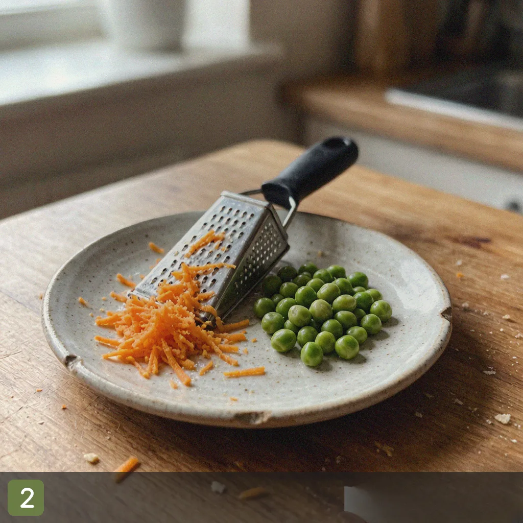 Kid friendly quick dinner step 2: soften veggies